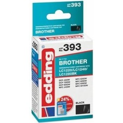 cartuccia per stampante edding EDD-393 nera compatibile con Brother L