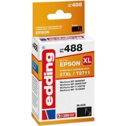 cartuccia per stampante edding EDD-488 nera compatibile con EPSON 27X