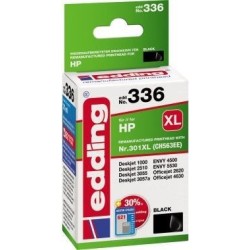 cartuccia per stampante edding EDD-336 nera compatibile con HP 301XL 