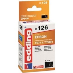 cartuccia per stampante edding EDD-126 nera compatibile con EPSON T07