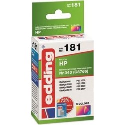 cartuccia per stampante edding EDD-181 colore compatibile con HP 343 