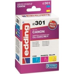 cartucce per stampante edding EDD-301 ciano, magenta, giallo compatib