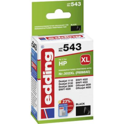 cartuccia per stampante edding EDD-543 nera compatibile con HP 302XL 