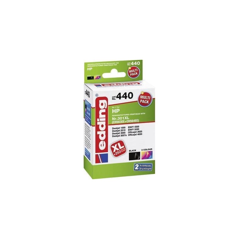 cartucce per stampante edding EDD-440 nero, colore compatibile con HP