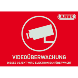 Abus Professional Warning Sticker CCTV