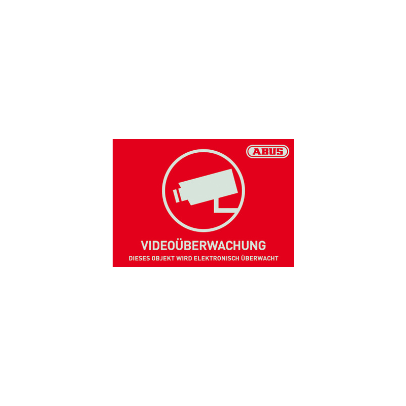 Abus Professional Warning Sticker CCTV