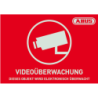 Abus Professional Warning Sticker CCTV