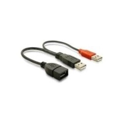 SDOPPIATORE USB A FEMMINA - 2 X A MASCHIO 225 CM DELOCK