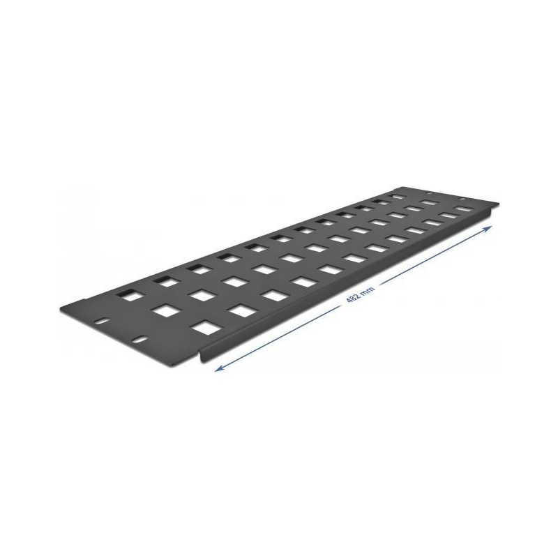 Delock 19&quot; Keystone Patchpanel 48 Port 3 HE schwarz