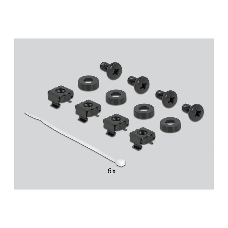 Delock 10&quot; Kabelmanagement B&uuml;rstenleiste mit Kabelbefestigung 1 HE s