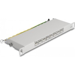 Delock 10&quot; Patchpanel 8 Port Cat.6A 0,5 HE grau