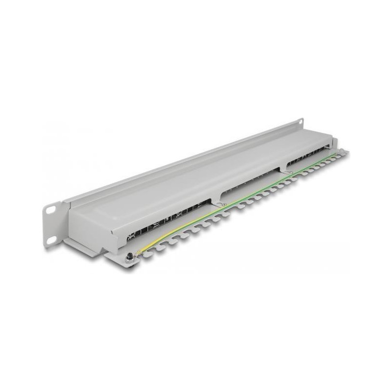 Delock 19&quot; Patchpanel 16 Port Cat.6A 1 HE grau