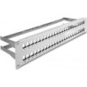 Delock 19&quot; Keystone Patchpanel 48 Port mit Entlastungsschienen 2 HE g