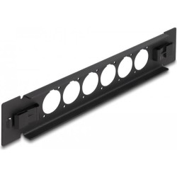 Delock 10&quot; D-Typ Patchpanel 6 Port werkzeugfrei schwarz