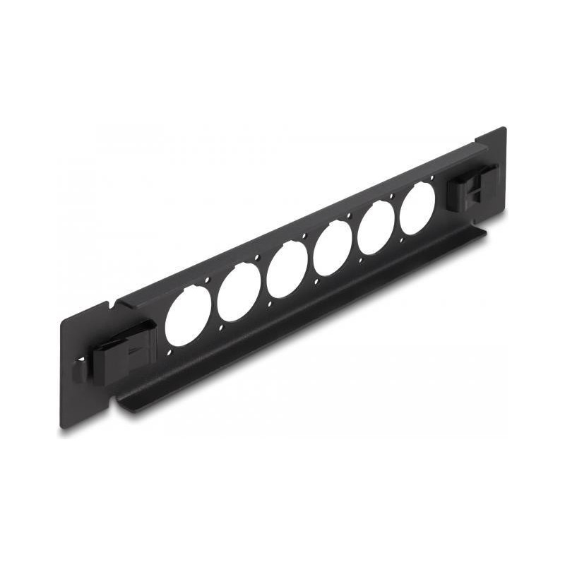 Delock 10&quot; D-Typ Patchpanel 6 Port werkzeugfrei schwarz