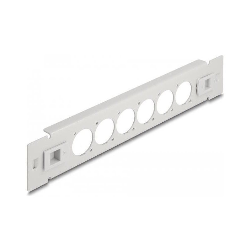 Delock 10&quot; D-Typ Patchpanel 6 Port werkzeugfrei grau