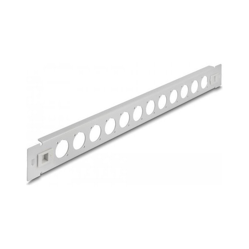 Delock 19&quot; D-Typ Patchpanel 12 Port werkzeugfrei grau