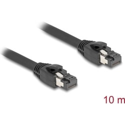 Delock RJ45 Netzwerkkabel Cat.8.1 S/FTP 10 m bis 40 Gbps schwarz