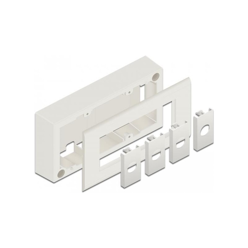 Delock Custodia da parete per moduli Easy 45 152 x 82 mm, bianco