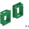 Delock Supporto Keystone per alloggiamento 4 pezzi verde