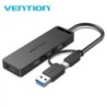 Vention CHTBB hub di interfaccia USB 3.2 Gen 1 (3.1 Gen 1) Type-A + T