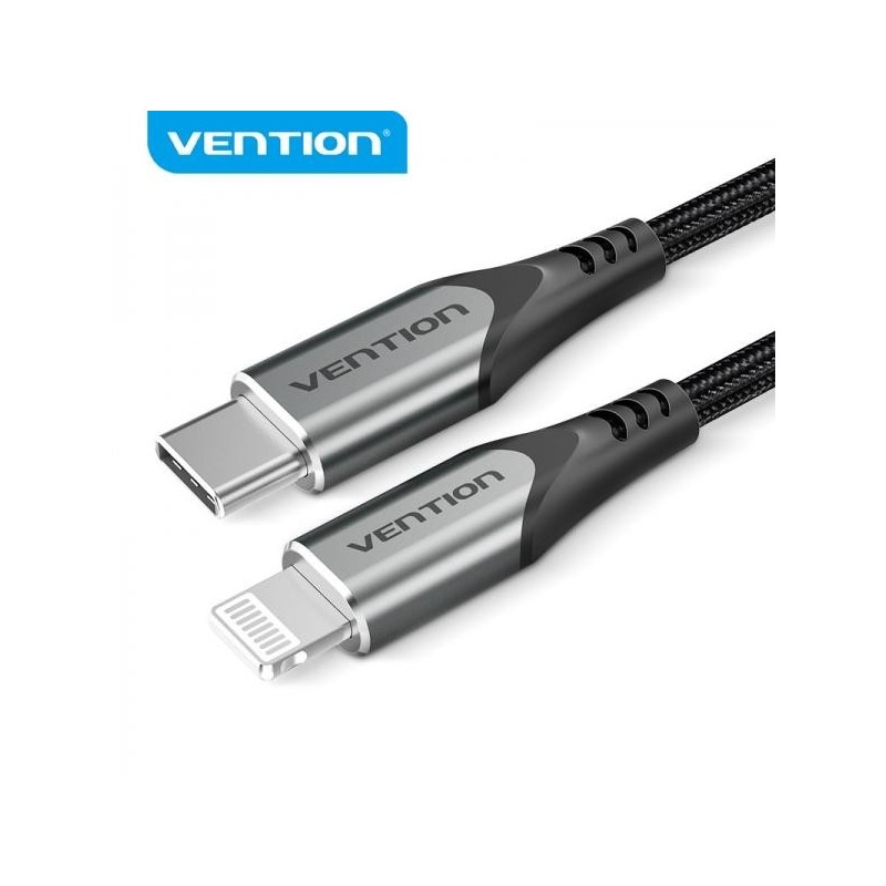 Vention TACHH cavo per cellulare Grigio 2 m USB C Lightning