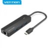 Vention TGPBB hub di interfaccia USB tipo-C 5000 Mbit/s Nero