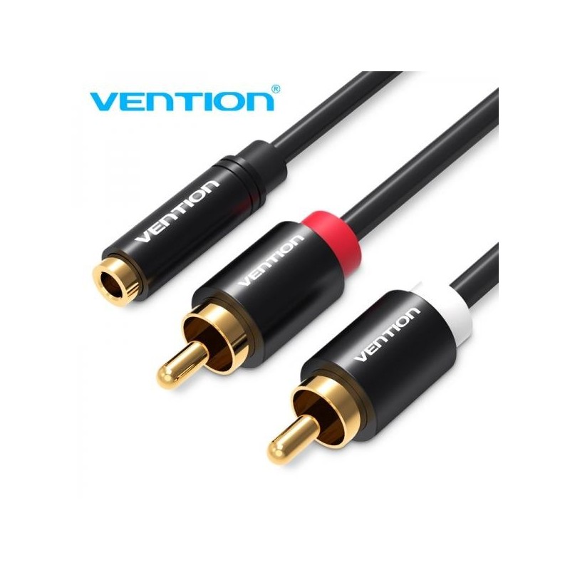 Cavo stereo Vention jack 3,5 femmina a 2x RCA maschio - 1 m Specifich