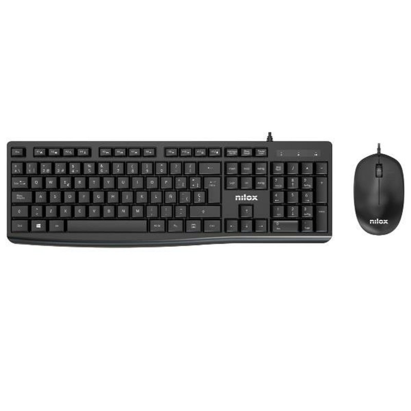 Tastiera e Mouse Nilox NXKME0012 Nero Qwerty in Spagnolo