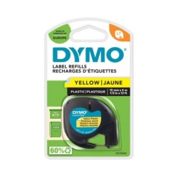 Nastro Laminato per Etichettatrici Dymo 91202 12 mm LetraTag&Acirc;&reg; Nero