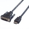 Cavo VALUE DVI, DVI (18 1) - HDMI, M/M, 1,5 m