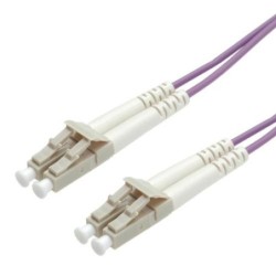 ROLINE FO Jumper Cable, Duplex, 50/125&Acirc;&micro;m, LC/LC, OM4, viola, 0.5m