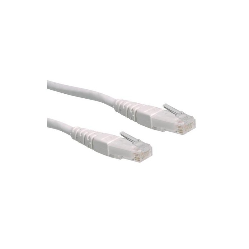 Patch Cord ROLINE UTP Cat.6/Classe E, bianco, 0,5 m