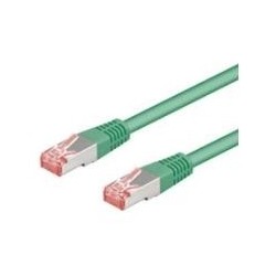 Cavo patch CAT6 1,0 m verde S/FTP 2xRJ45, LSOH, CU