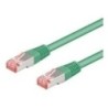 Cavo patch CAT6 1,0 m verde S/FTP 2xRJ45, LSOH, CU