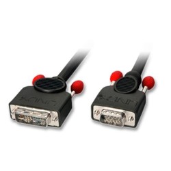 Lindy 1m DVI-A/VGA Cable VGA (D-Sub) Nero