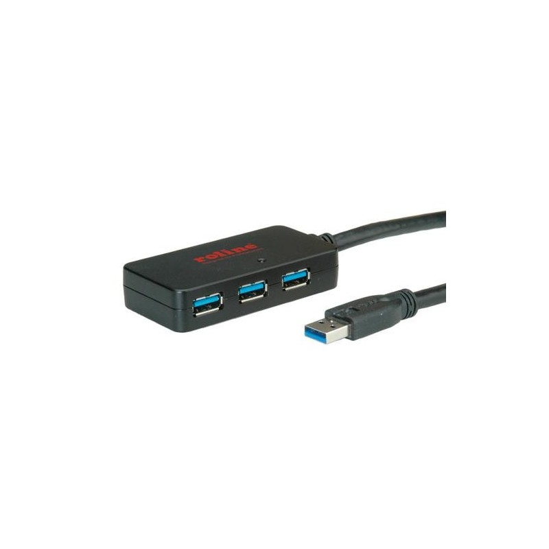 ROLINE USB3.2 Gen1 Hub 4 porte. Con ripetitore