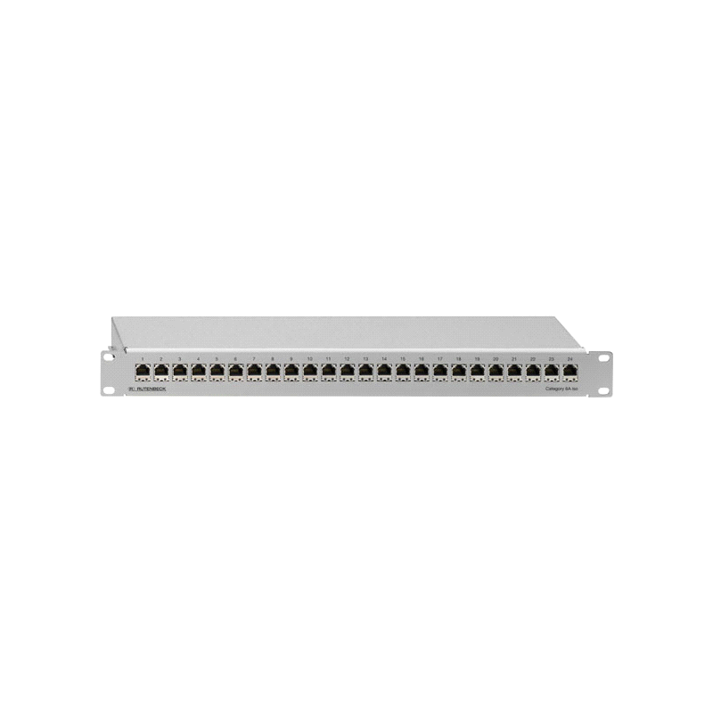 &bull; Patchpanel der Category 6A &bull; 19&quot;/1 HE, mit 24 RJ45-Steckbuchsen