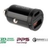 Caricabatteria da auto 4smarts VoltRoad Pico Dual 20W PD/QC nero