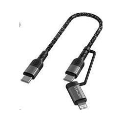 Cavo 4smarts USB-C e -A/USB-C ComboCord CA 1,5 m tessile