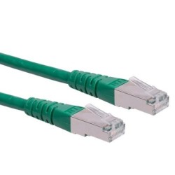 Patch Cord ROLINE S/FTP (PiMF) Cat.6/Classe E, verde, 1m