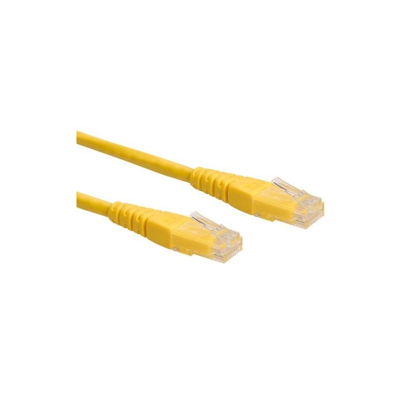 Patch Cord ROLINE UTP Cat.6/Classe E, giallo, 0,5 m