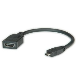 Cavo HDMI ad alta velocit&Atilde;&nbsp; ROLINE Ethernet, A - D, F/M, 0,15 m