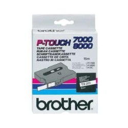 Brother TX-211 nastro per etichettatrice Nero su bianco