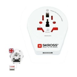 Adattatore di Corrente Skross 1500267 Regno Unito Internazionale 1 x 