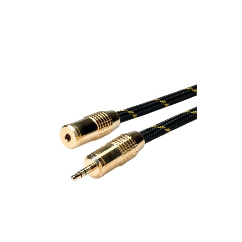 Cavo di prolunga audio ROLINE GOLD da 3,5 mm, M/F, 5 m