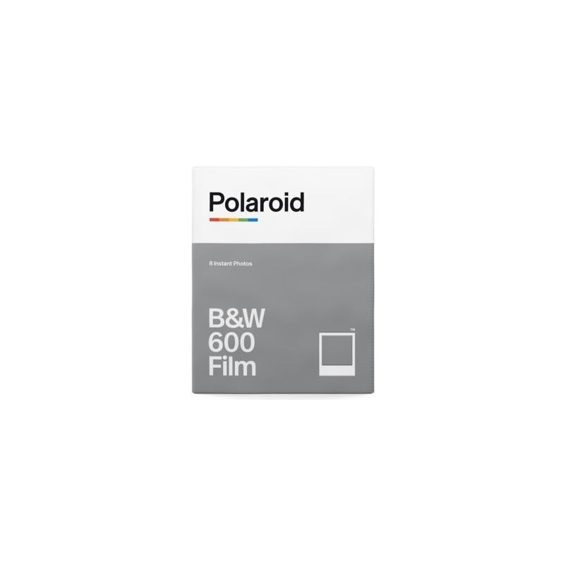 Polaroid Film 600 B&amp;N 8 foto 8 foto, bianco/nero, cornice bianca