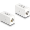 Adattatore Delock da presa RJ45 a presa RJ45 Cat.6 UTP bianco