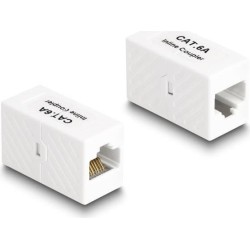 Adattatore Delock da presa RJ45 a presa RJ45 Cat.6A UTP bianco