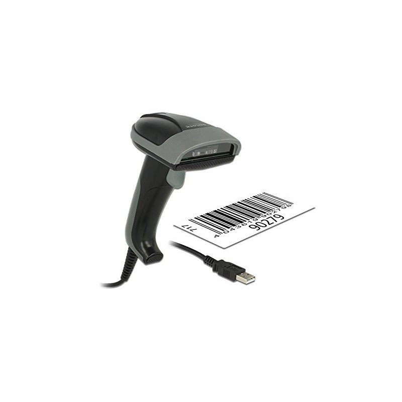 Delock USB Barcode Scanner 1D mit Anschlusskabel - Linienscanner